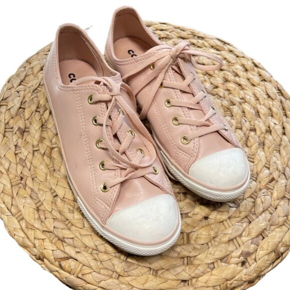 Converse All-Star Sneakers Blush Pink leather size 8 - Picture 6 of 7